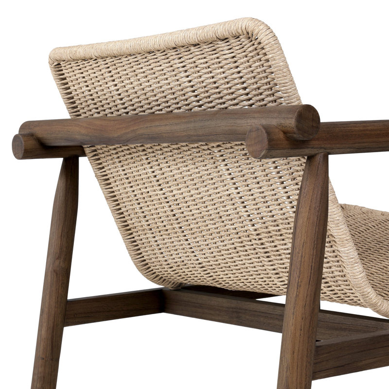 Dume Outdoor Chair, White/Brown