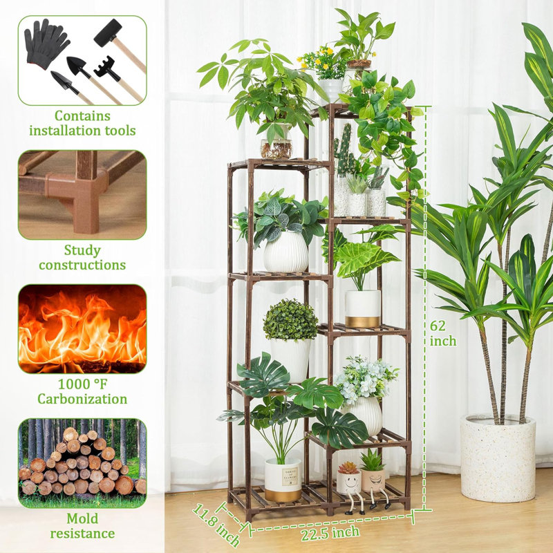 Support pour plante avec lumières de croissance