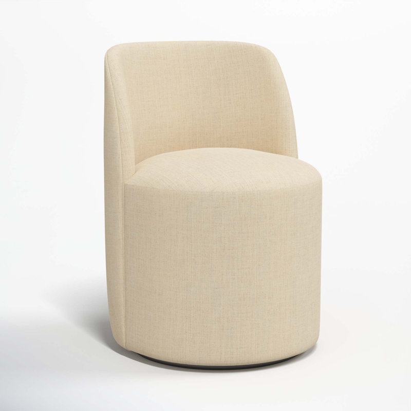 Begonia Swivel Dining Chair, Classic Linen Linen
