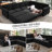 118" Oversize Convertible Sleeper Sofa With Nailhead Trim, Upholstered Sofa Couch With Pull-Out Bed-56960325