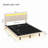 Velvet Floating Bed Frame With LED Lights-2097604071-2097604074