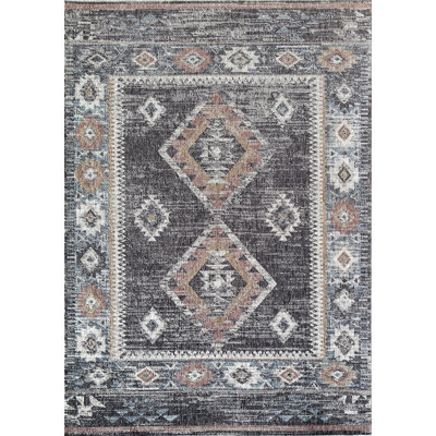 Tapis gris Celestia Tribal Baltic
