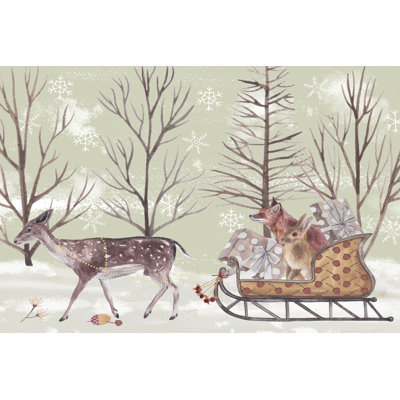 «Christmas Time II» par Melissa Wang - peinture sur toile tendue
