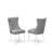5-Piece Linen White Solid Wood Top - Round Upholstered Dining Room Set - (Seats-4)-147536047