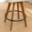 Swivel Upholstered Counter Stool with Solid Wood Frame-651169602-651169601