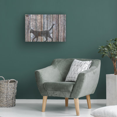 «Barn Cat Shadow 5» par Murray Henderson Fine Art, impression sur toile tendue