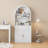 71" Arched Display Cabinet Bookcase, Storage Display Bookcase With Open Shelves And Cabinet-1325749952