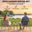 Outsunny 3 Piece Rattan Bistro Set Patio Set with 2 Chairs-1134430758
