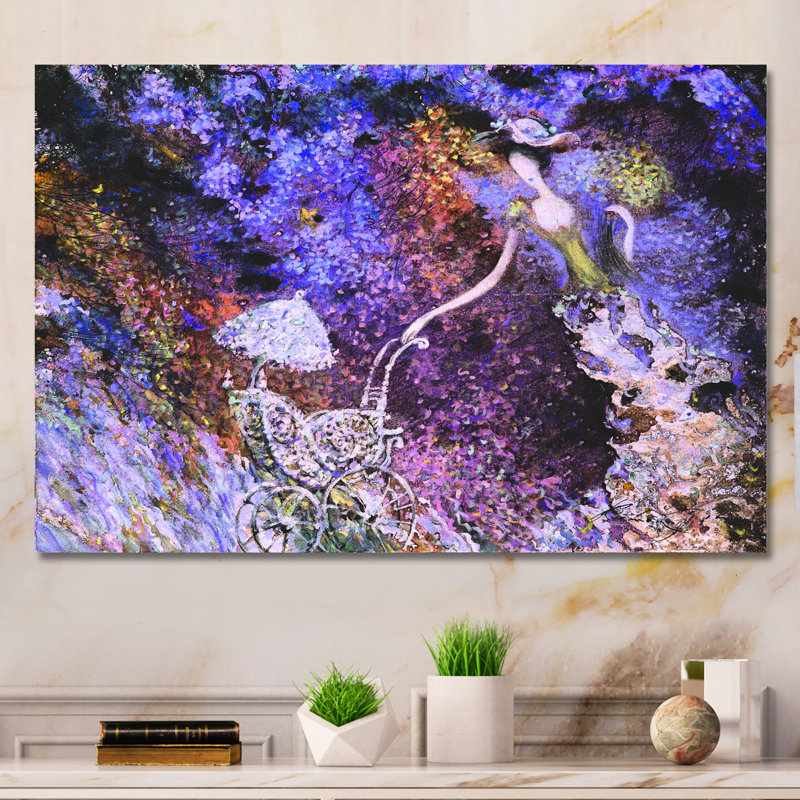 Marble Art Waves In Mauve - reproduction de cadre flottant sur toile, H 8 po x l 12 po x P 1 po, Toile tendue