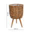 Water hyacinth Lined basket on legs 30cm x 45cm