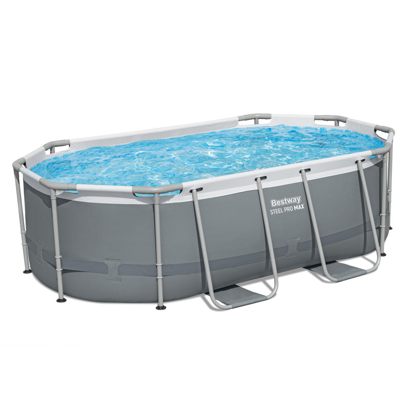 Polyvinyl Chloride (PVC) Oval Frame Set Pool 84cm H x 200cm W x 305cm L