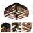 Metal And Wooden Square Restaurant Lighting Fixtures