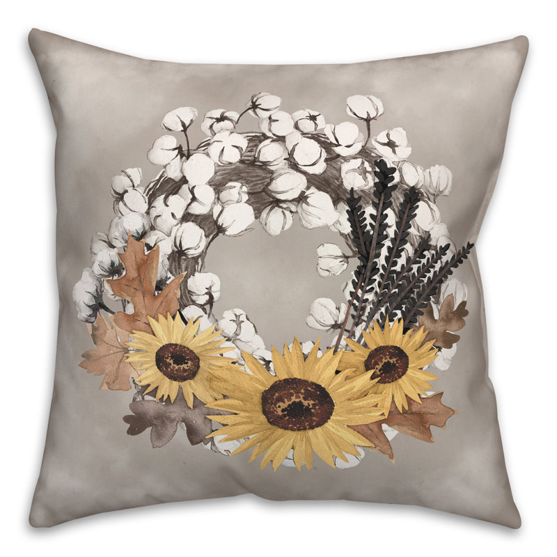  Housse et insert de coussin en coton, H 20 po x l 20 po