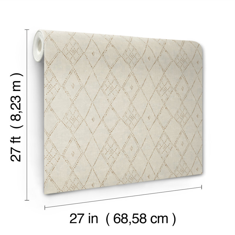 Souk Geometric Wallpaper Roll, Yellow