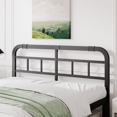 40” Black Metal Headboard