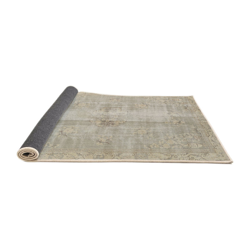Tapis oriental gris et ivoire, Rond 7 pi