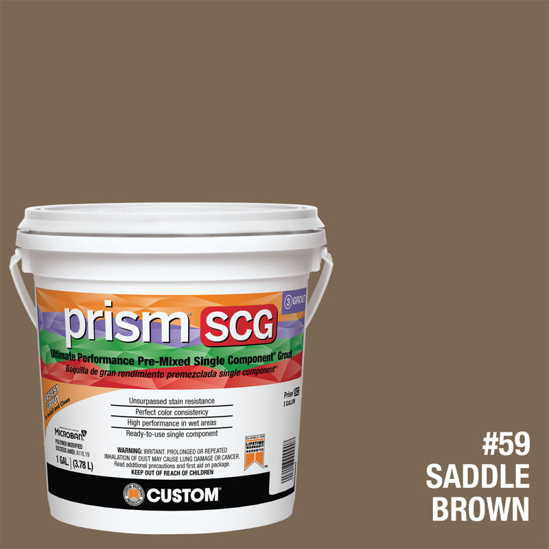 Prism SCG 1 Gal. Ultimate Performance Pre-Mixed Single Component Grout, Saddle Brown
