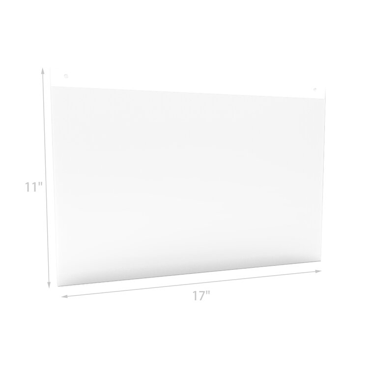 FixtureDisplays Wall Mount Sign Holder Clear Acrylic Picture Frame ...