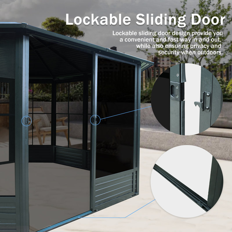 13 Ft. W x 13 Ft. D Metal Patio Gazebo