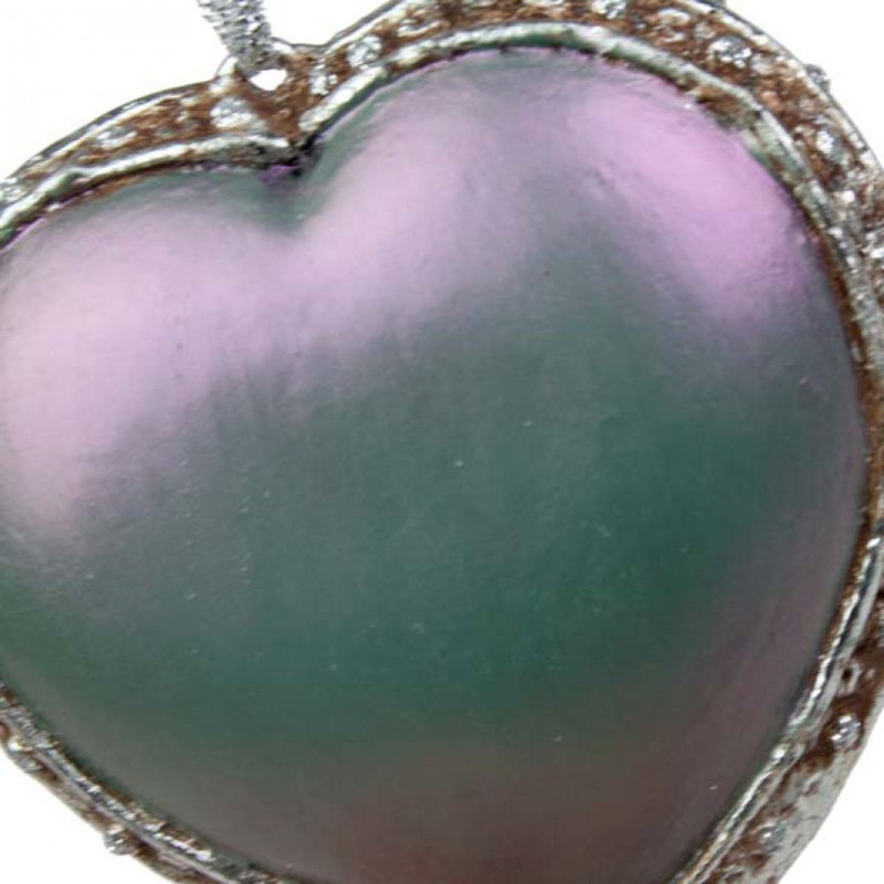 13cm Metal Holiday Shaped Ornament, Iridescent Purple