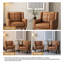 Jaqueze Upholstered Brown Faux Leather Tufted Square Arm Accent chair-1745554368