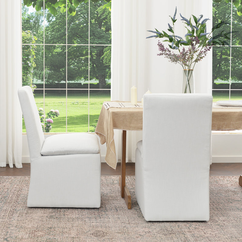 Keaton Upholstered Dining Chair, Ivory