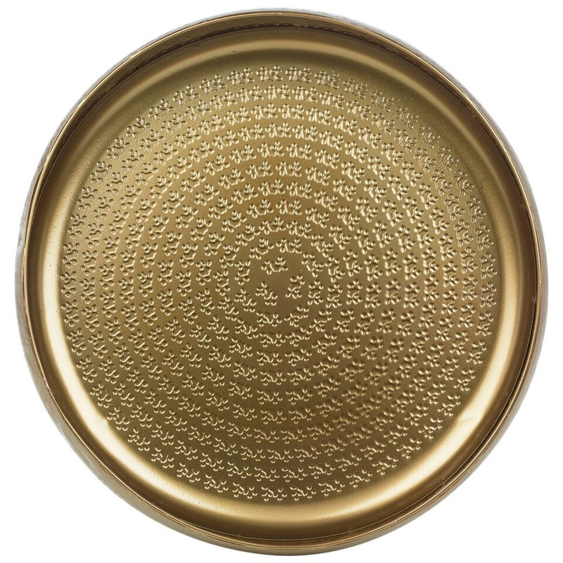 2 x Metal Gold Bowl Set with Hammered Effect Table Centrepiece Decorative Dishes
