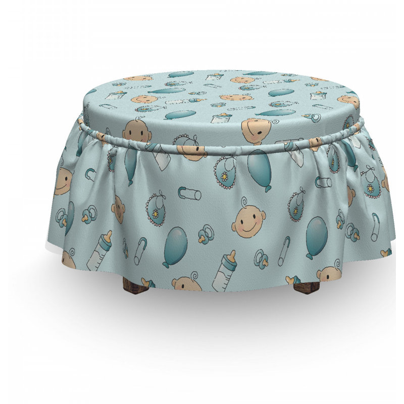 Ensemble de housse pour repose-pieds à coussins carrés 2 pièces pour bébé baby