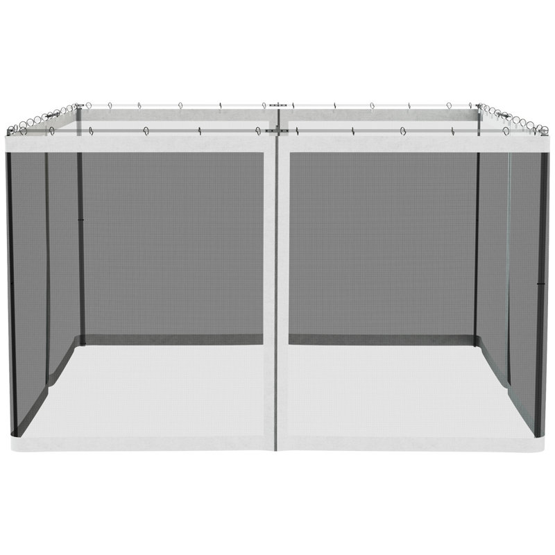 Filet de remplacement en filet 10 'x 12' pour abris de jardin et tentes à auvent avec fermetures à glissière (paroi latérale seulement)