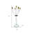 20" Clear Gold And Silver Crystal Tabletop Candelabra Candle Holder