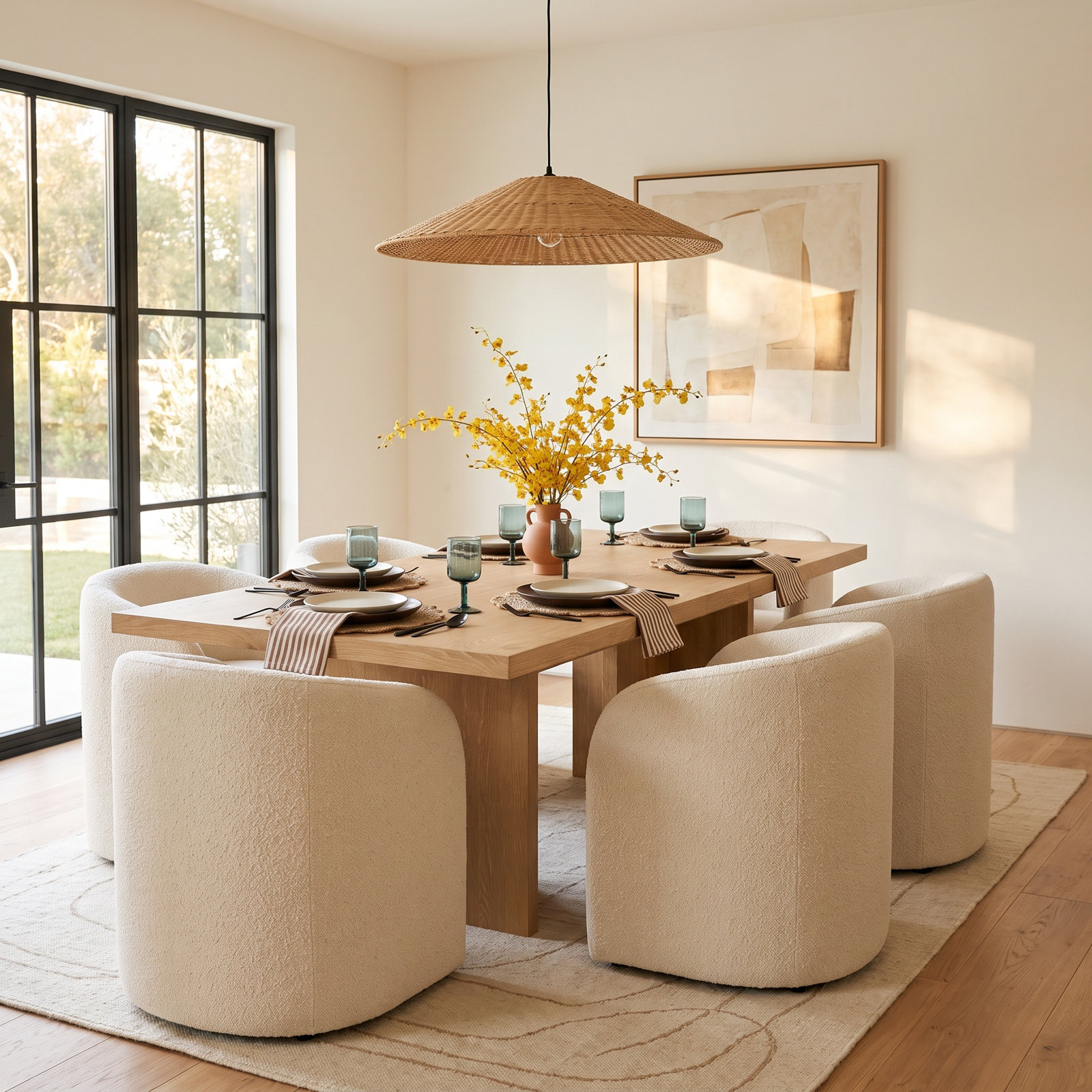 Crosby 78" Extendable Dining Table, Natural