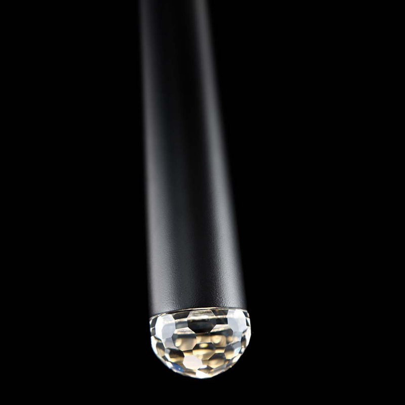 Cascade Aged Brass and Crystal LED Indoor/Outdoor Pendant Light