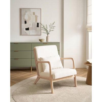 Upholstered Plain Weave / Muslin Armchair