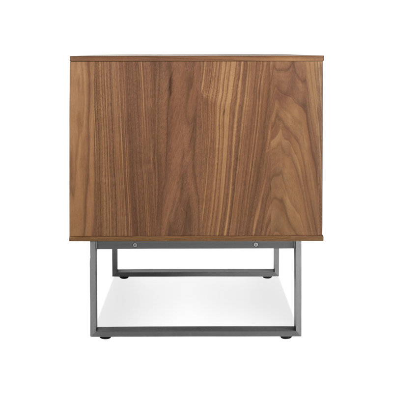 Series 11 2 - Drawer Nightstand, Silver/Walnut