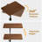 Minimalist Height Adjustable End Table, 360° Rotatable So...
