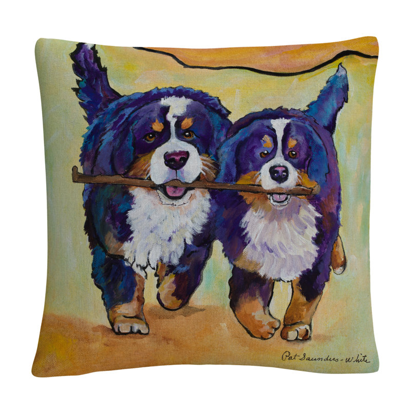 Coussin décoratif décoratif 16 "Pat Saunders-White Stick Together
