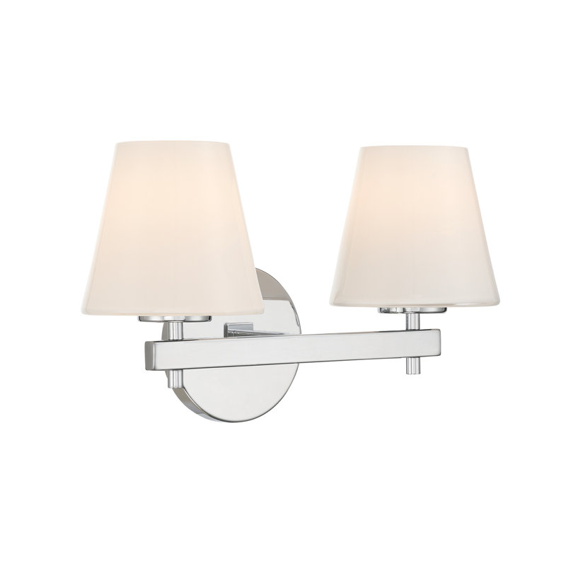 Ivanbrook 16'' Polished Chrome Sconce, 2, Chrome, 10" H x 16" W x 7.5" D