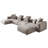 Nikodemos Upholstered Boneless U-Shaped Sectional Symmetrical-31491666