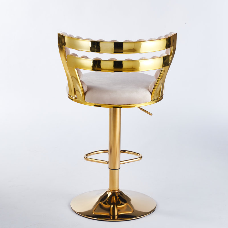 Tabourets de bar modernes et dorés modernes (de 2) pour les chaises de bureau et de chambre à coucher Cafe