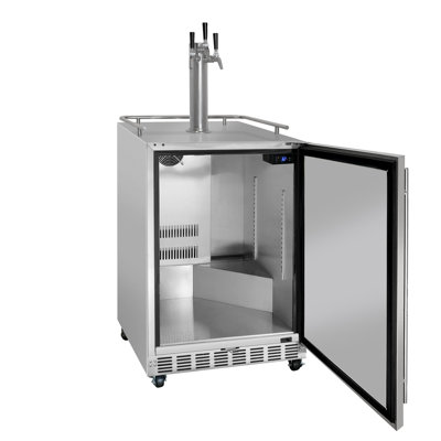 Kegco 24" Wide Outdoor Triple Tap All Stainless Steel Commercial Kegerator with Kit
