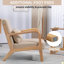 Leisure Chair With Solid Wood Armrest And Feet, Mid-Century Modern Accent Sofa,1 Seat-1534361005
