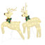 vidaXL LED Reindeers Fabric-208832804