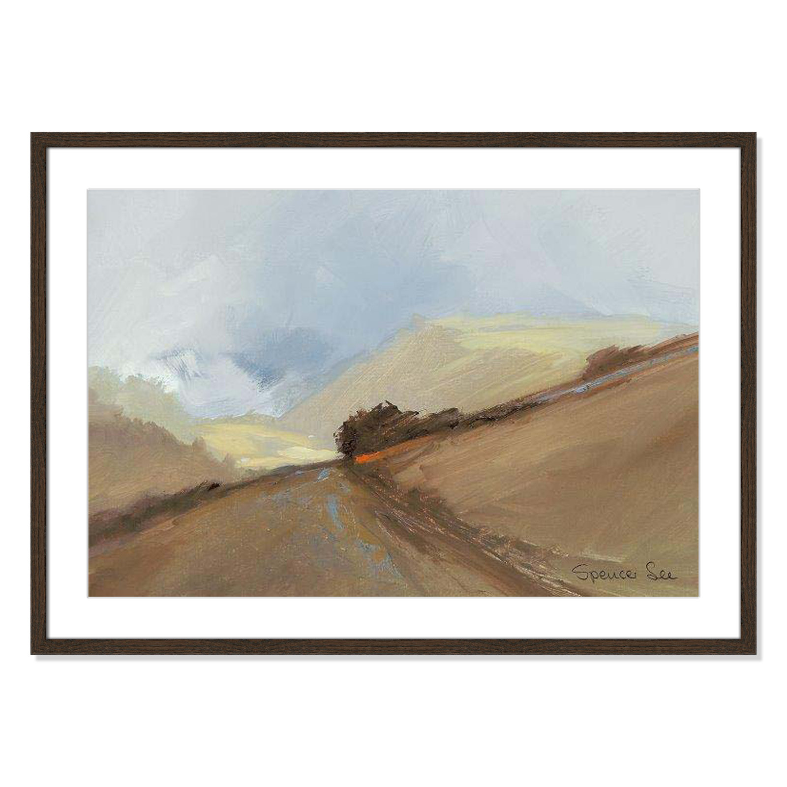 Heaven And Earth II by Spencer Lee, 25.5" H x 35.5" W x 0.75" D, Walnut Framed