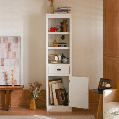 Tall Cabinet with Single Door and open shelves