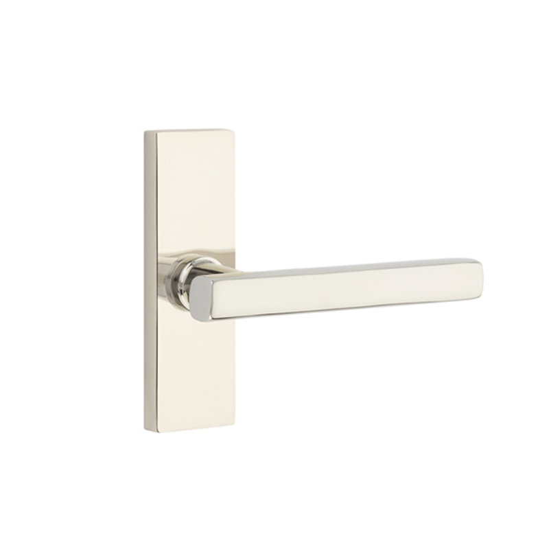 Privacy (Bed & Bath) Door Lever, Left, Bright Nickel