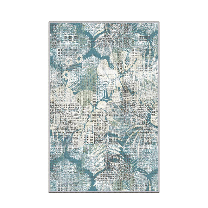 Soft Hall Carpet 2.6 x 4.9 Feet | 100% Polyester, 0.04 in Pile Height | Antibacterial, Non-Slip Underside | Woven with 3D Digital Printing | Machine Washable | Durable & Stylish for Entryways & Living Rooms