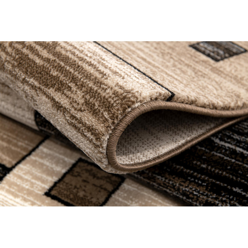 Dillup-Jones Abstract Brown/Grey Area Rug, Rectangle 2' x 2'3"