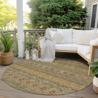 Everlee Washable Floral Indoor / Outdoor Rug