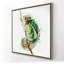 Aquarelle caméléon - décor de toile encadrée brun reptile