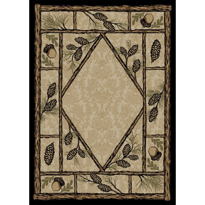 Tapis beige / noir Seagle